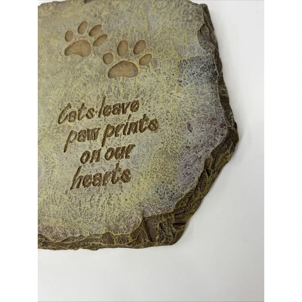 Bradford Exchange Paw Prints On Our Hearts Cats Plaque 2003 Limited Edition